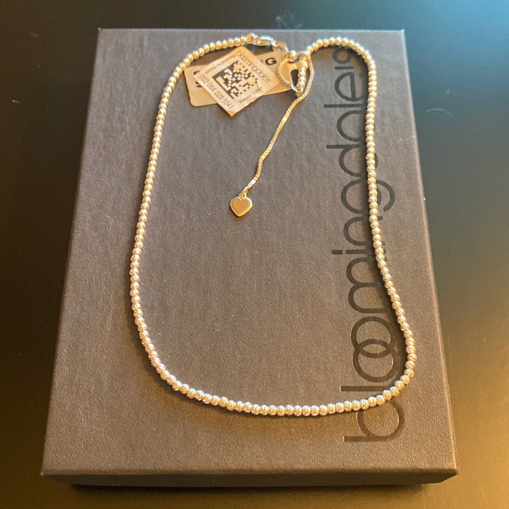 Aqua Sterling Sparkle Necklace, 17"